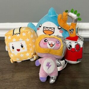 Lankybox Plush Set Boxy Foxy Sharky Canny Plushie Kids Toy Bundle